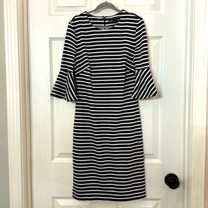 Banana Republic Navy and White striped dress. Size 00 Petite